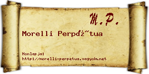 Morelli Perpétua névjegykártya